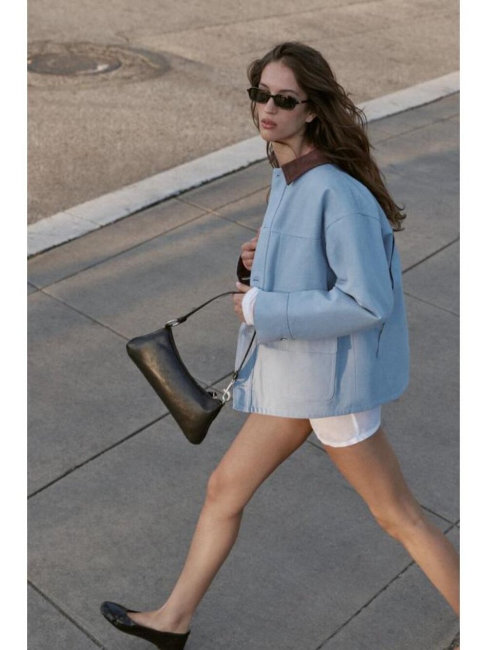 ZARA PADDED COMBINATION COLLAR JACKET
